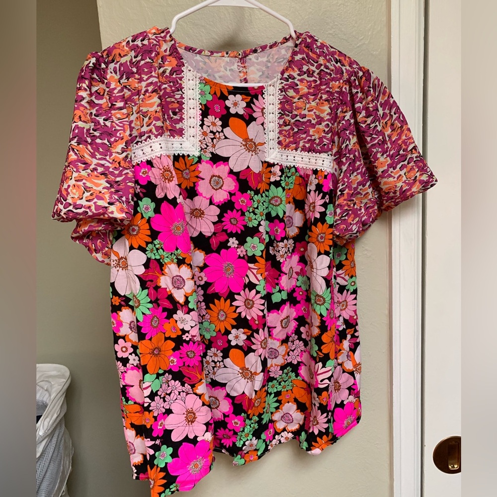 Bright Floral Blouse